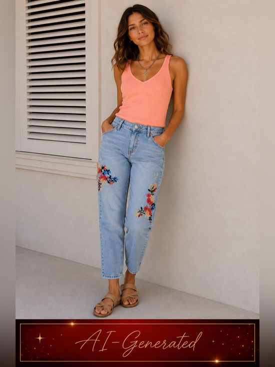 Pilcro and the Letterpress Denim - Pilcro and the Letterpress Anthropology Light Blue Floral Embroidered Jeans